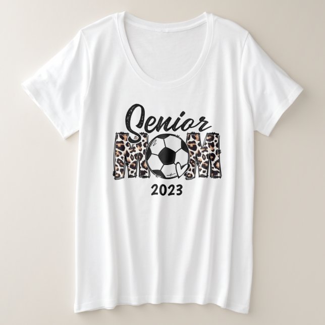 Camiseta Plus Size Mais velho Personalizado Mãe, Futebol Personalizad (Frente do Design)