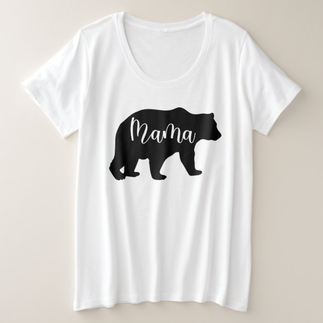 Camiseta Plus Size Mama Bear (Frente do Design)