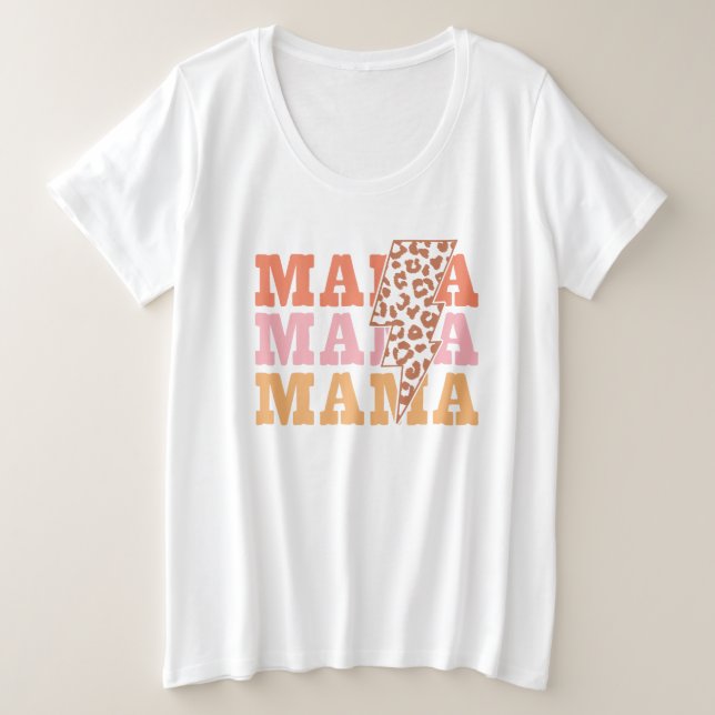 Camiseta Plus Size Mama Mama Mama (Frente do Design)