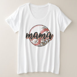Camiseta Plus Size Mama Softball