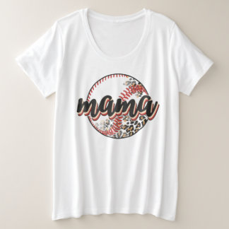 Camiseta Plus Size Mama Softball