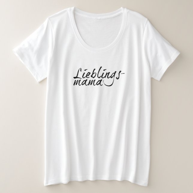 Camiseta Plus Size Mamãe favorita (Frente do Design)