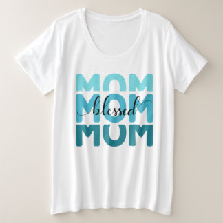 Camiseta Plus Size Mamãe Mãe Abençoada