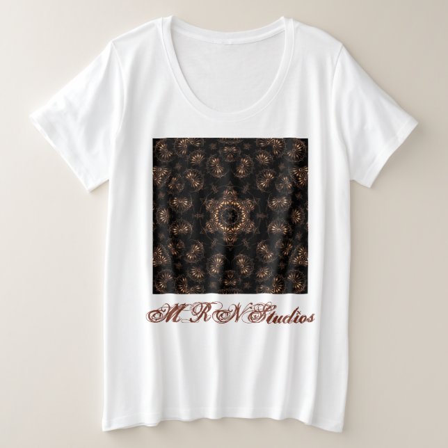 Camiseta Plus Size Mandala da Idade do Bronze (Frente do Design)