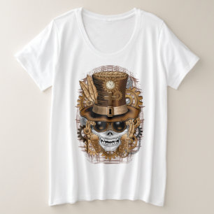 Camiseta Plus Size Máquina de Retro de Voodoo Steampunk
