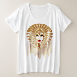 Camiseta Plus Size Máscara do ouro Venice