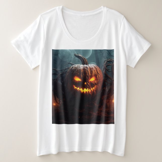 Camiseta Plus Size Mau Pumpkin (Frente do Design)