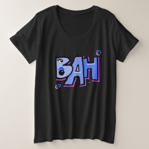 Camiseta Plus Size Mazipoodles Bah Humbug 3D Azul