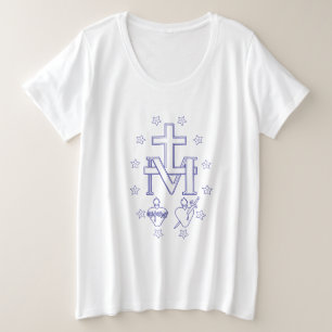 Camiseta Plus Size Medalha de Nossa Senhora das Graves