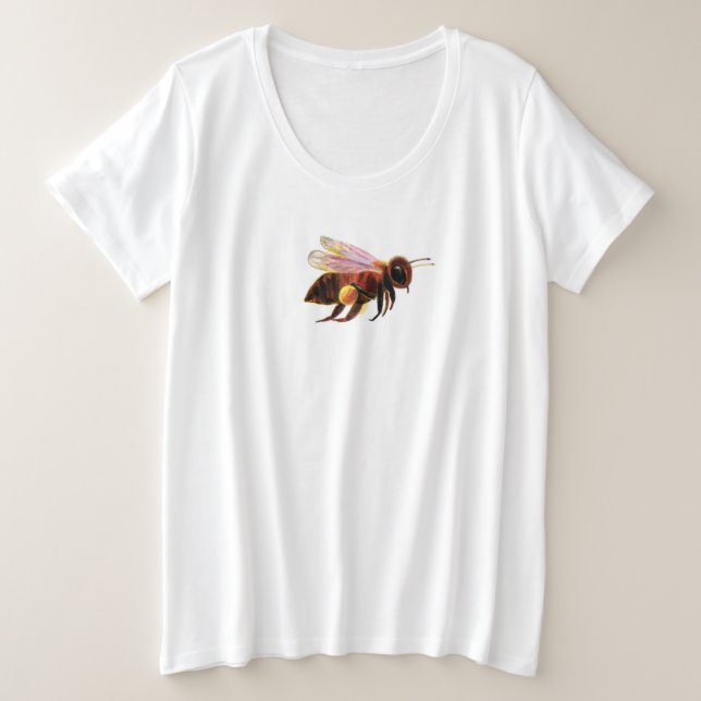Camiseta Plus Size Mel Bee Voando (Frente do Design)