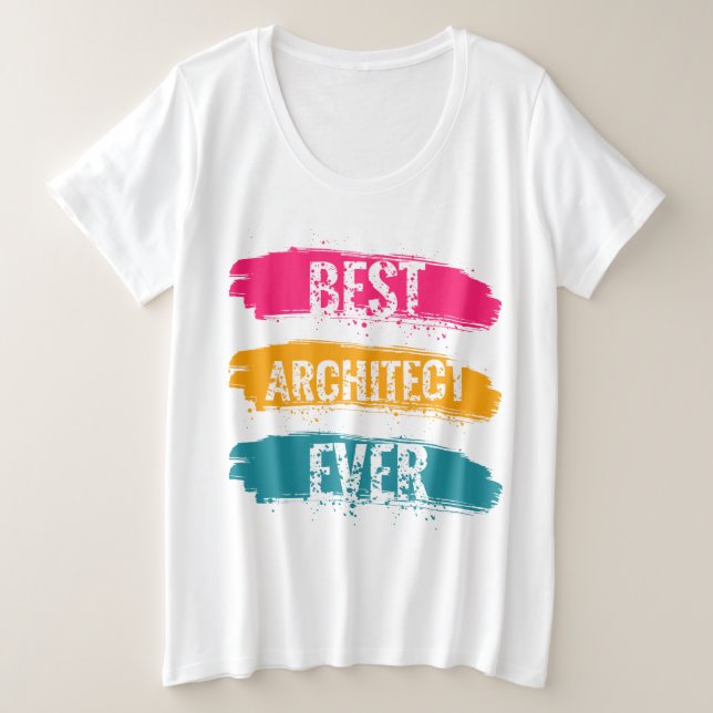 Camiseta Plus Size Melhor arquiteto de sempre (Frente do Design)