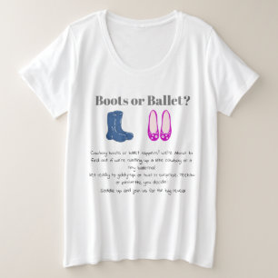 Camiseta Plus Size Menino ou Garota Boot Raça Sexo Baleado