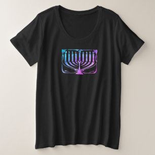 Camiseta Plus Size Menorah Hannukah