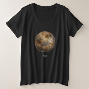 Camiseta Plus Size Mercúrio: Planeta de Aquarela