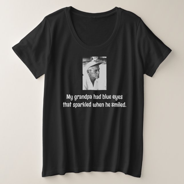 Camiseta Plus Size Meu Avô (Frente do Design)