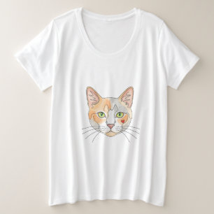 Camiseta Plus Size Meu Coração Pertence a um Pet" Elegante Colorido