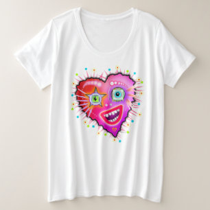 CAMISETA PLUS SIZE MEU CORAÇÃO VAI CRESCER