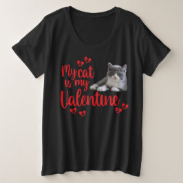 Camiseta Plus Size "Meu Gato É Meu Namorados"