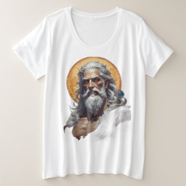 Camiseta Plus Size Mighty Zeus - Deus do Trovão (Frente do Design)