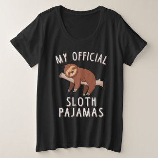 Camiseta Plus Size Minha Boca Oficial de Pijama Bonita Dormindo Lama