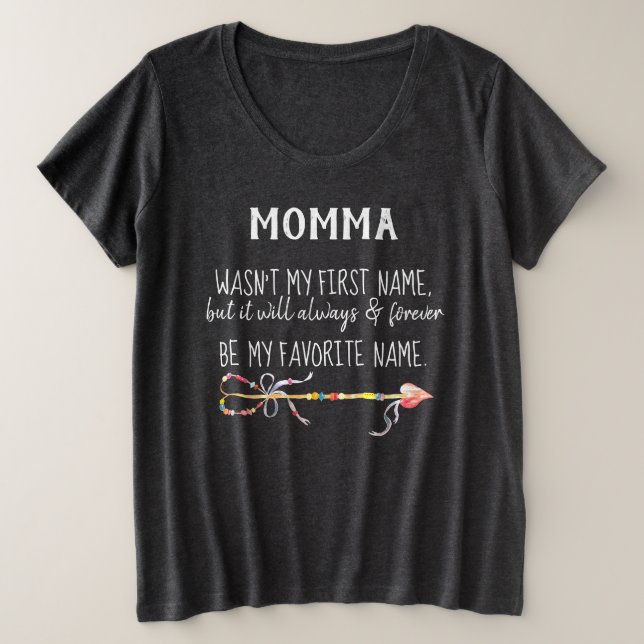 Camiseta Plus Size Minha Citação de Nome Favorita (Frente do Design)