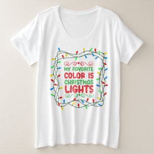 Camiseta Plus Size Minha cor favorita é a cor do pilar das luzes de N