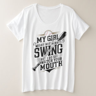 Camiseta Plus Size Minha garota pode não sempre balançar mas eu balan