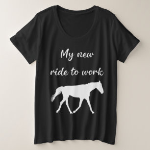 Camiseta Plus Size Minha Nova Viagem para Trabalhar com Engraçado Ca