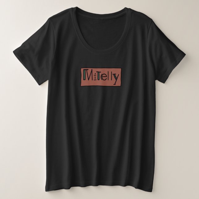 Camiseta Plus Size Mitelly (Frente do Design)