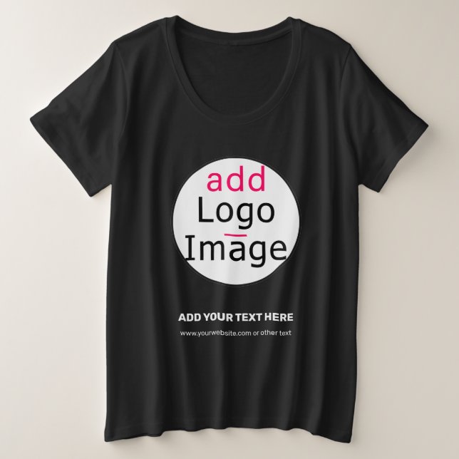 Camiseta Plus Size Moda Profissional Extravagante para Senhoras Perso (Frente do Design)