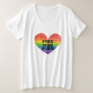 Camiseta Plus Size Modelo de Abraços de Mãe Livre Personalizados