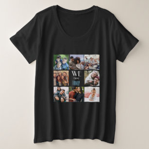 Camiseta Plus Size Modelo de Foto Personalizado "Somos Família"