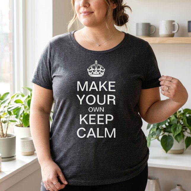 Camiseta Plus Size Modelo de Keep Calm Personalizável (Criador carregado)