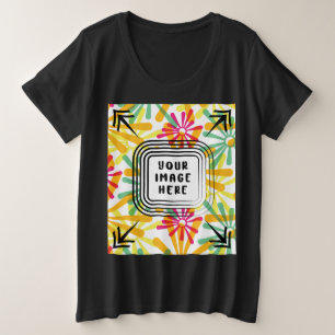 Camiseta Plus Size Modelo Womens Mais Tamanho Curto Personalizado