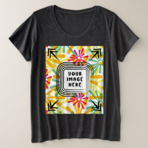 Camiseta Plus Size Modelo Womens Mais Tamanho Curto Personalizado