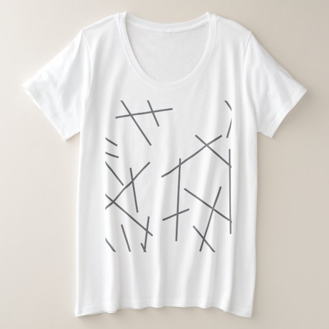Camiseta Plus Size Modern, simple, messy graphic line pattern (Frente do Design)