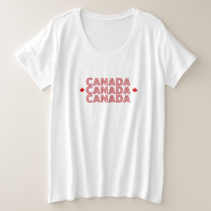 Camiseta Plus Size Moderno CANADÁ - Bandeira do Canadá - Souvenir