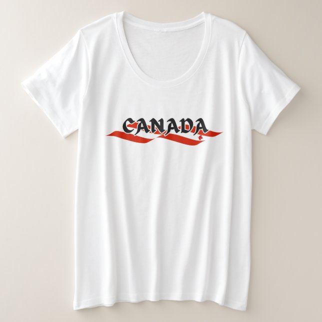 Camiseta Plus Size Moderno CANADÁ - Bandeira do Canadá - Souvenir (Frente do Design)