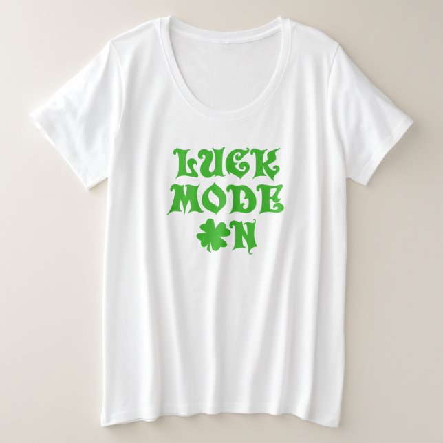 Camiseta Plus Size Modo De Travamento Ligado (Frente do Design)