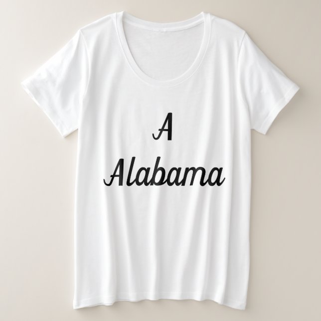 Camiseta Plus Size Monograma do Alabama (Frente do Design)