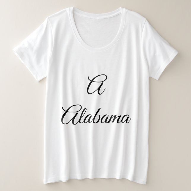 Camiseta Plus Size Monograma do Alabama (Frente do Design)