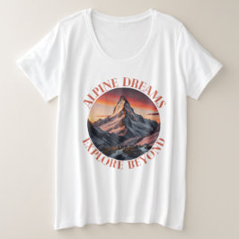 Camiseta Plus Size montanhas