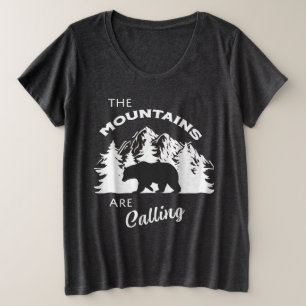 Camiseta Plus Size Montanhas estão chamando T-Shirt