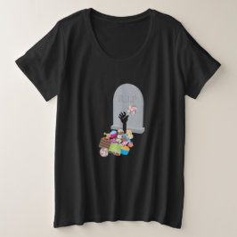 Camiseta Plus Size Morte por Candy Halloween Design