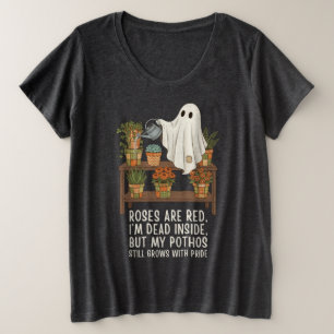Camiseta Plus Size Morto por Dentro - Amante de Planta Fantasma Engra