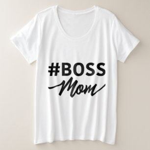 Camiseta Plus Size Mostra da MAMÃ do #BOSS de Hashtag que é chefe