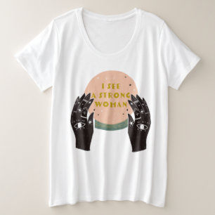 Camiseta Plus Size Mulher Forte