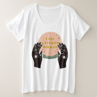 Camiseta Plus Size Mulher Forte