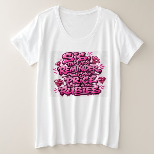 Camiseta Plus Size Mulher virtuosa  (Frente do Design)