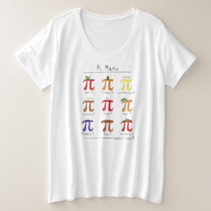 Camiseta Plus Size Mulheres bonitos do dia do Pi da matemática do